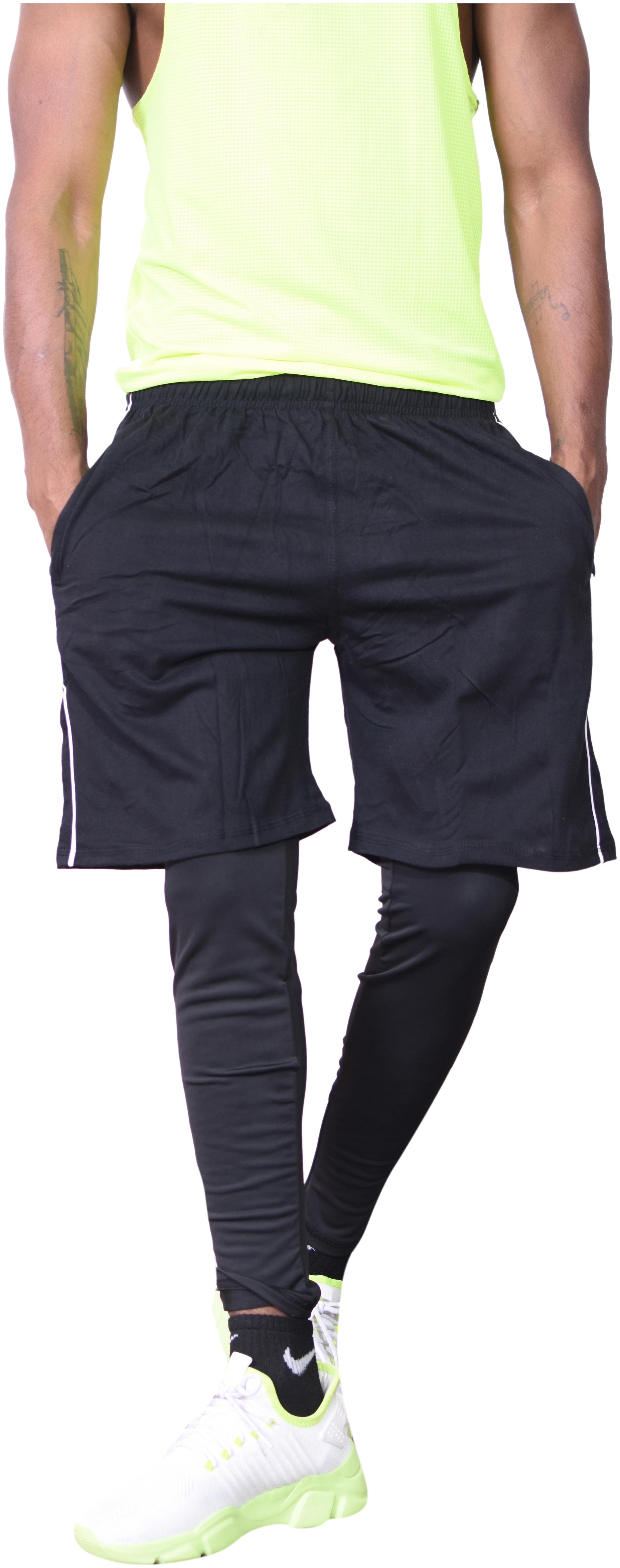 

MSZO Men Black Regular Fit Regular Shorts