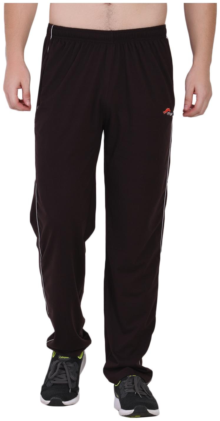 

muffy Men Brown Solid Slim fit Track pants