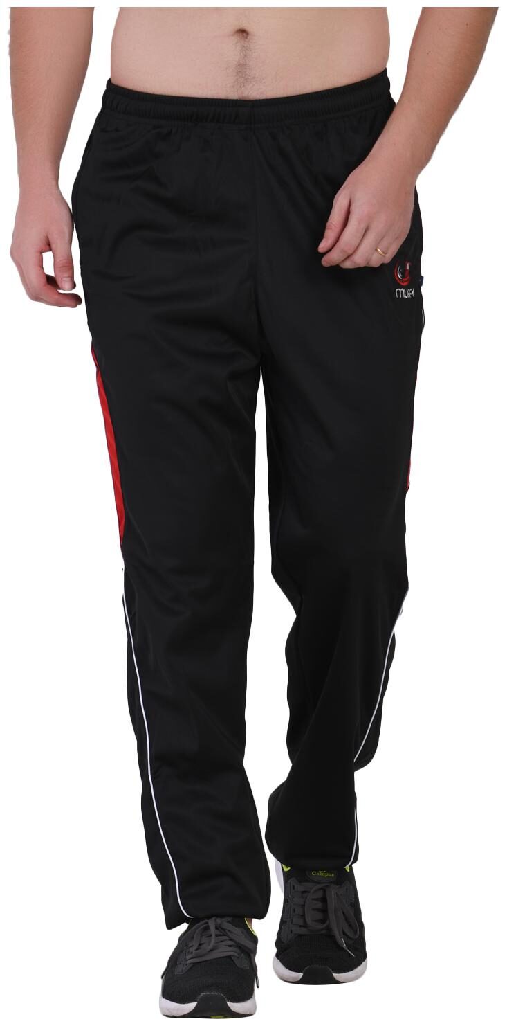 

muffy Men Black Solid Slim fit Track pants
