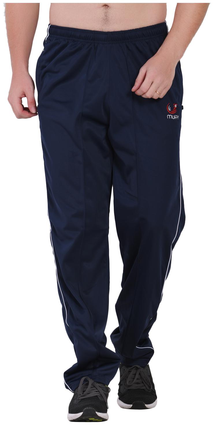 

muffy Men Blue Solid Slim fit Track pants