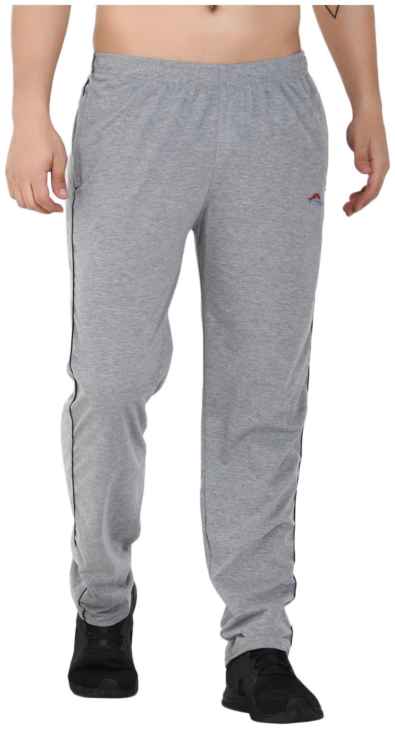 

muffy Men Grey Solid Slim fit Track pants