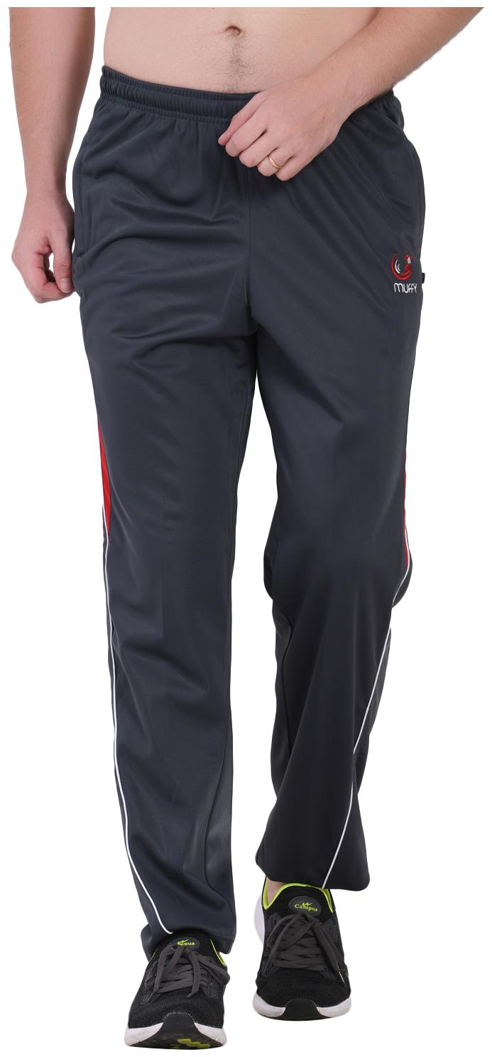 

muffy Men Grey Solid Slim fit Track pants