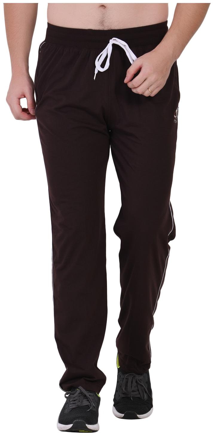 

muffy Men Brown Solid Slim fit Track pants