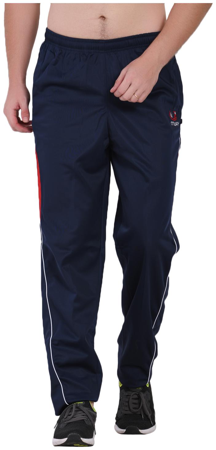 

muffy Men Navy blue Solid Slim fit Track pants