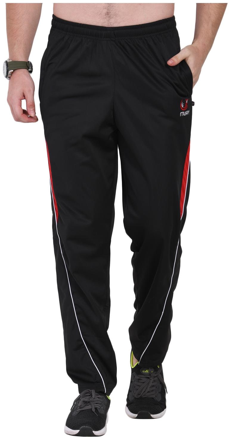 

muffy Men Black Solid Slim fit Track pants