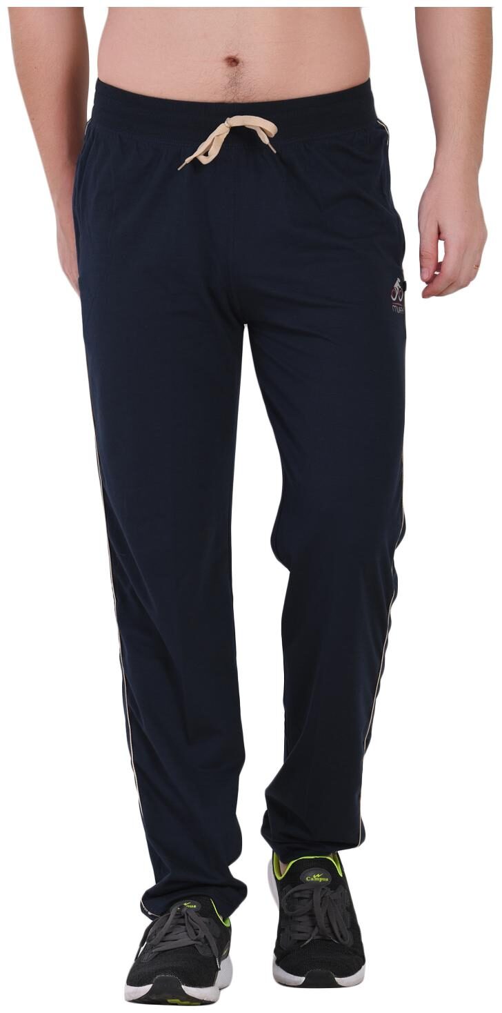 

muffy Men Blue Solid Slim fit Track pants