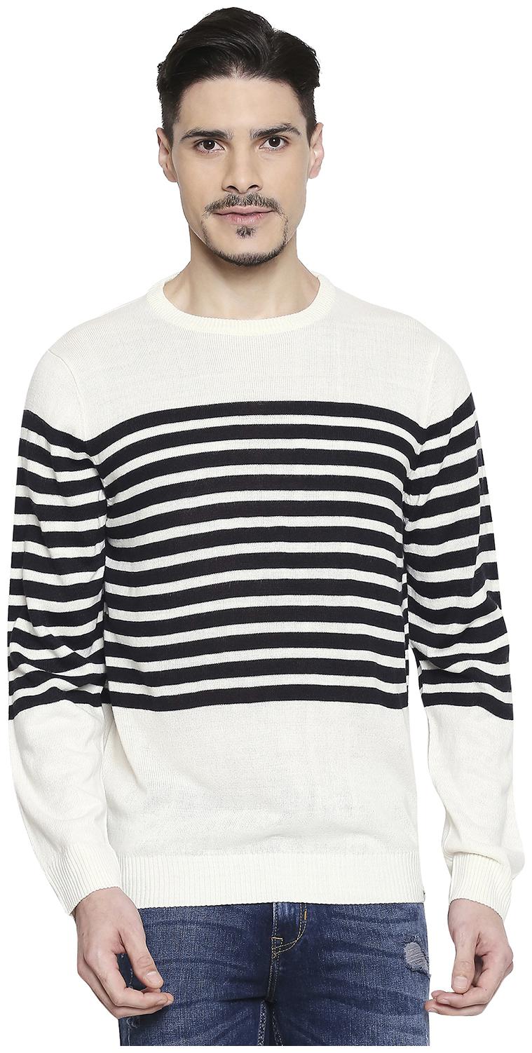 

Mufti Men Beige Round neck Pullover