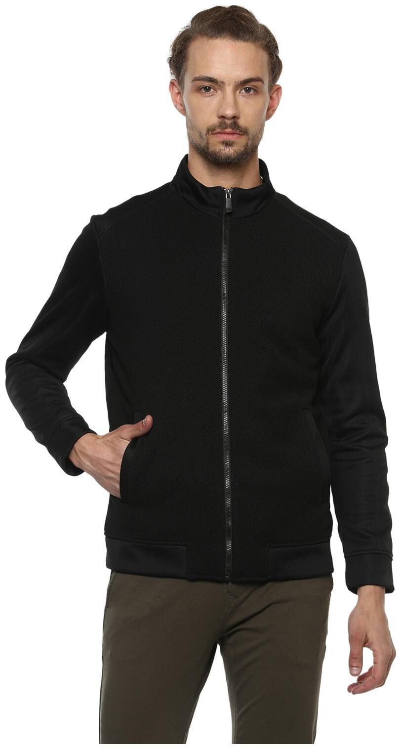 

Mufti Men Black Solid Down jacket
