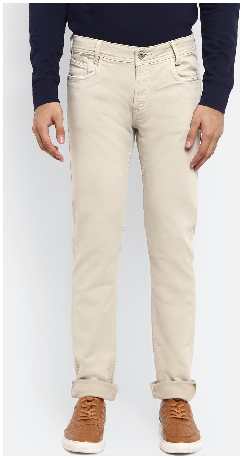 

Mufti Beige Super Slim Cotton Denim trouser