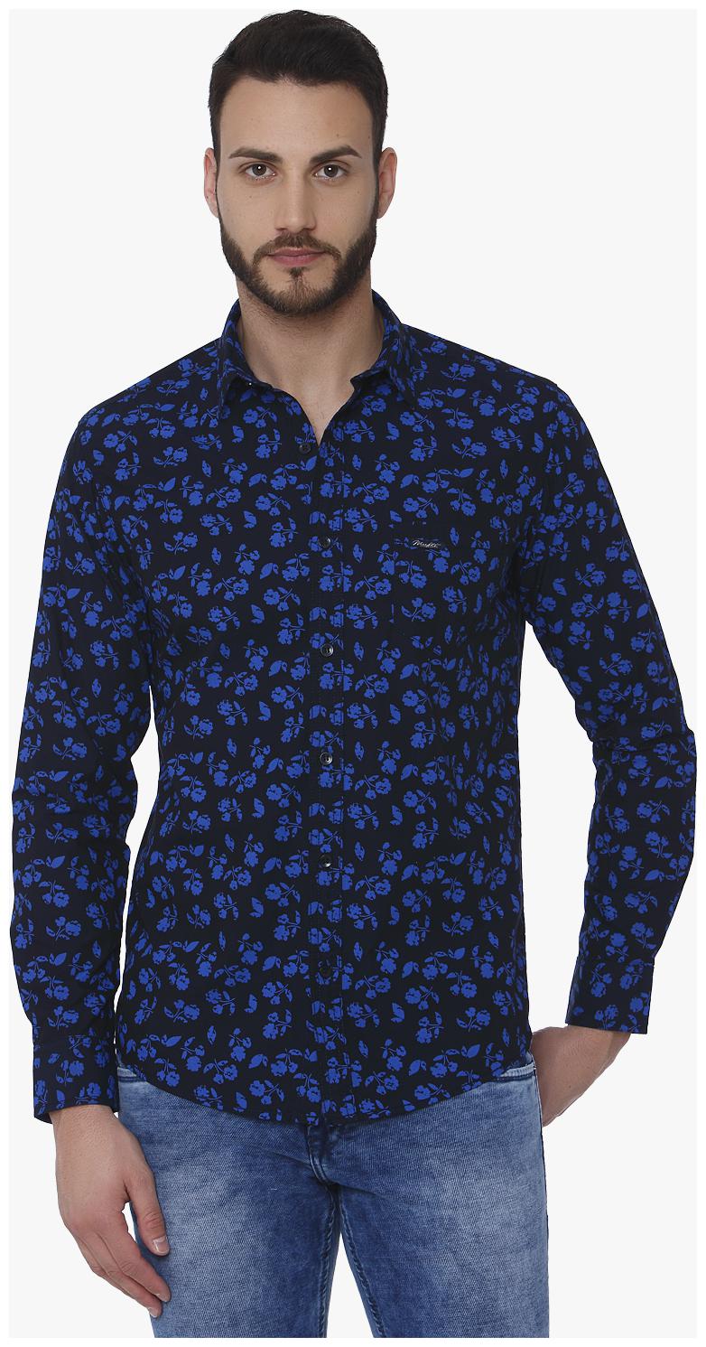 

Mufti Men Grey Floral Slim Fit Casual Shirt
