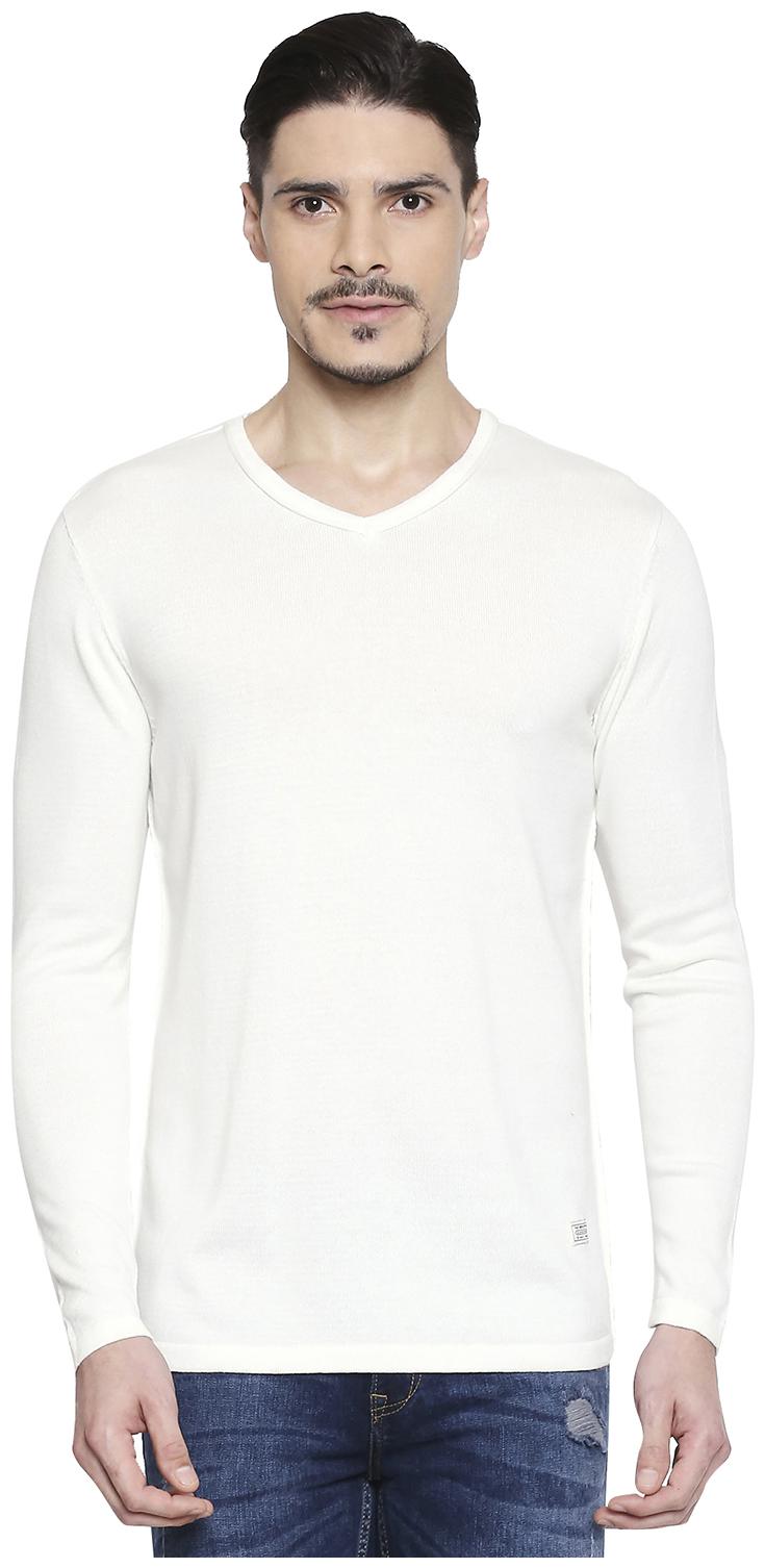 

Mufti Men White V neck Pullover