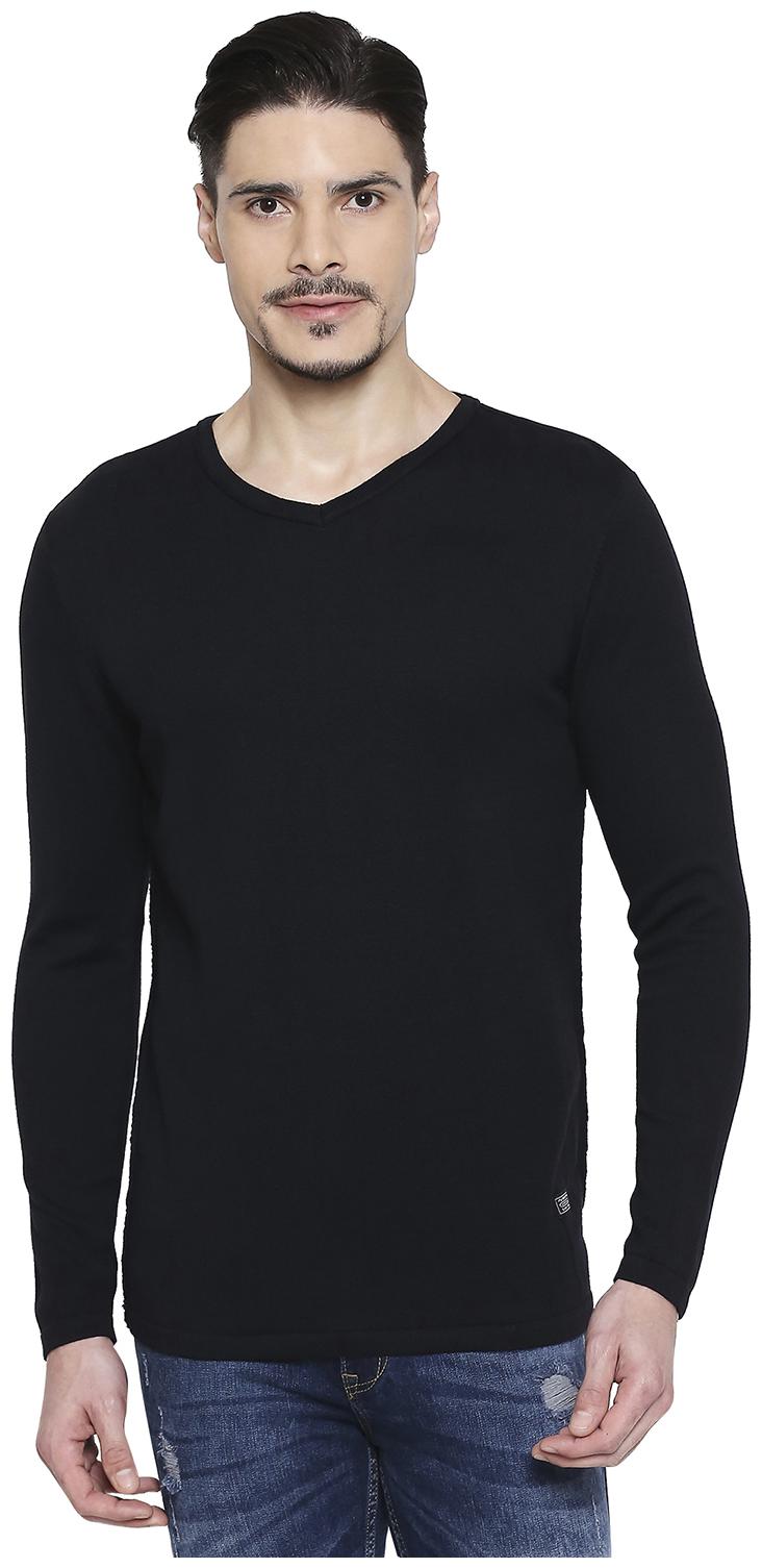

Mufti Men Black V neck Pullover