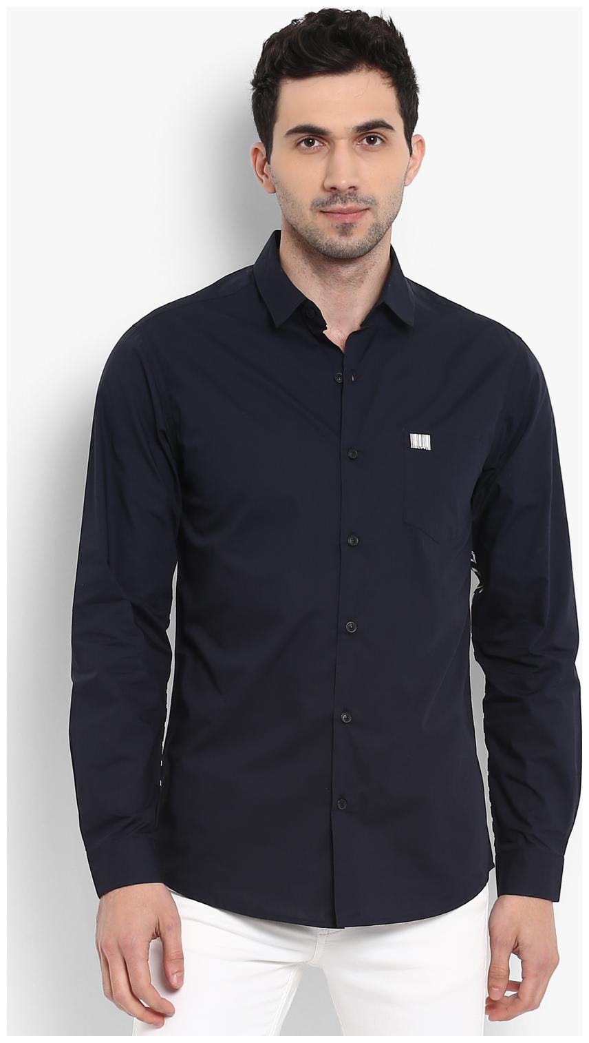 

Mufti Men Black Solid Slim Fit Casual Shirt