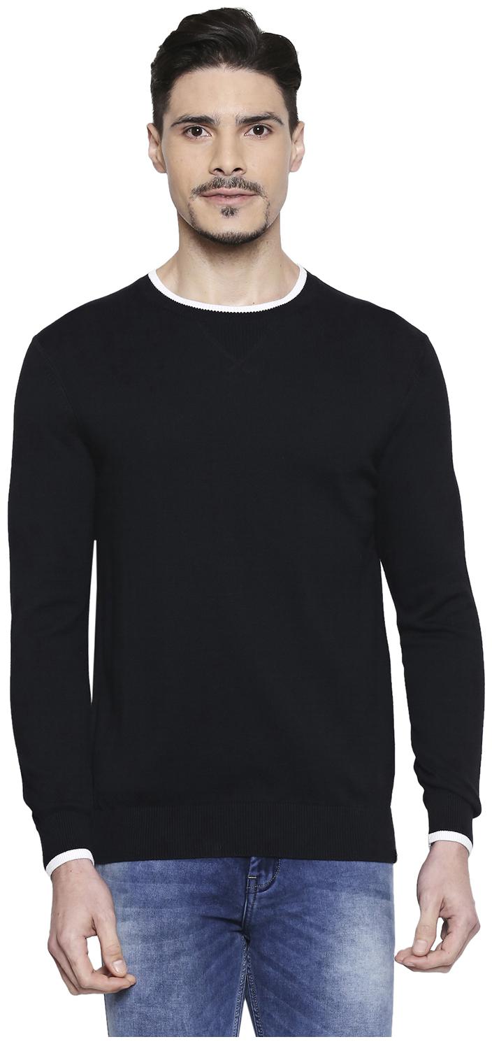 

Mufti Men Black Round neck Pullover