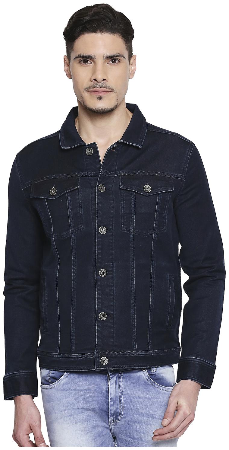 

Mufti Men Blue Solid Denim jacket