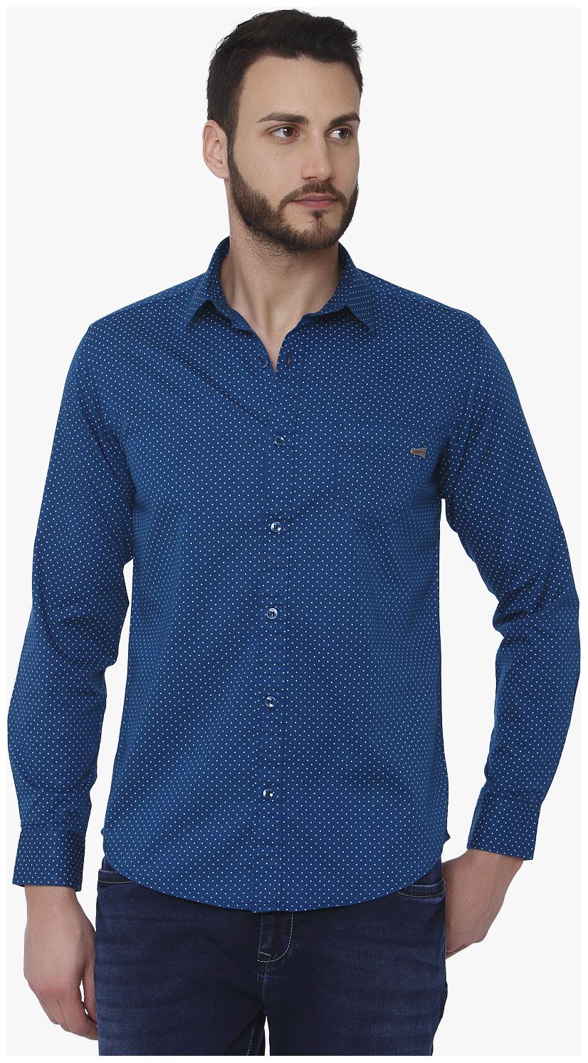 

Mufti Men Blue Printed Slim Fit Casual Shirt