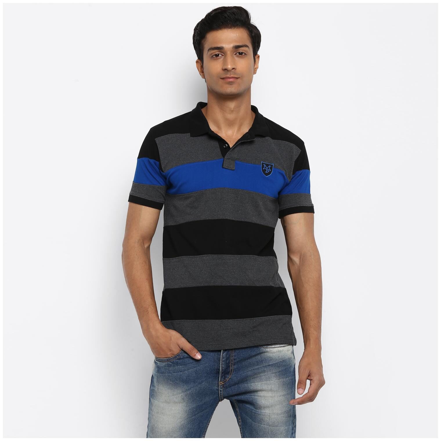 

Mufti Men Multi Regular fit Cotton Polo collar T-Shirt - Pack Of 1