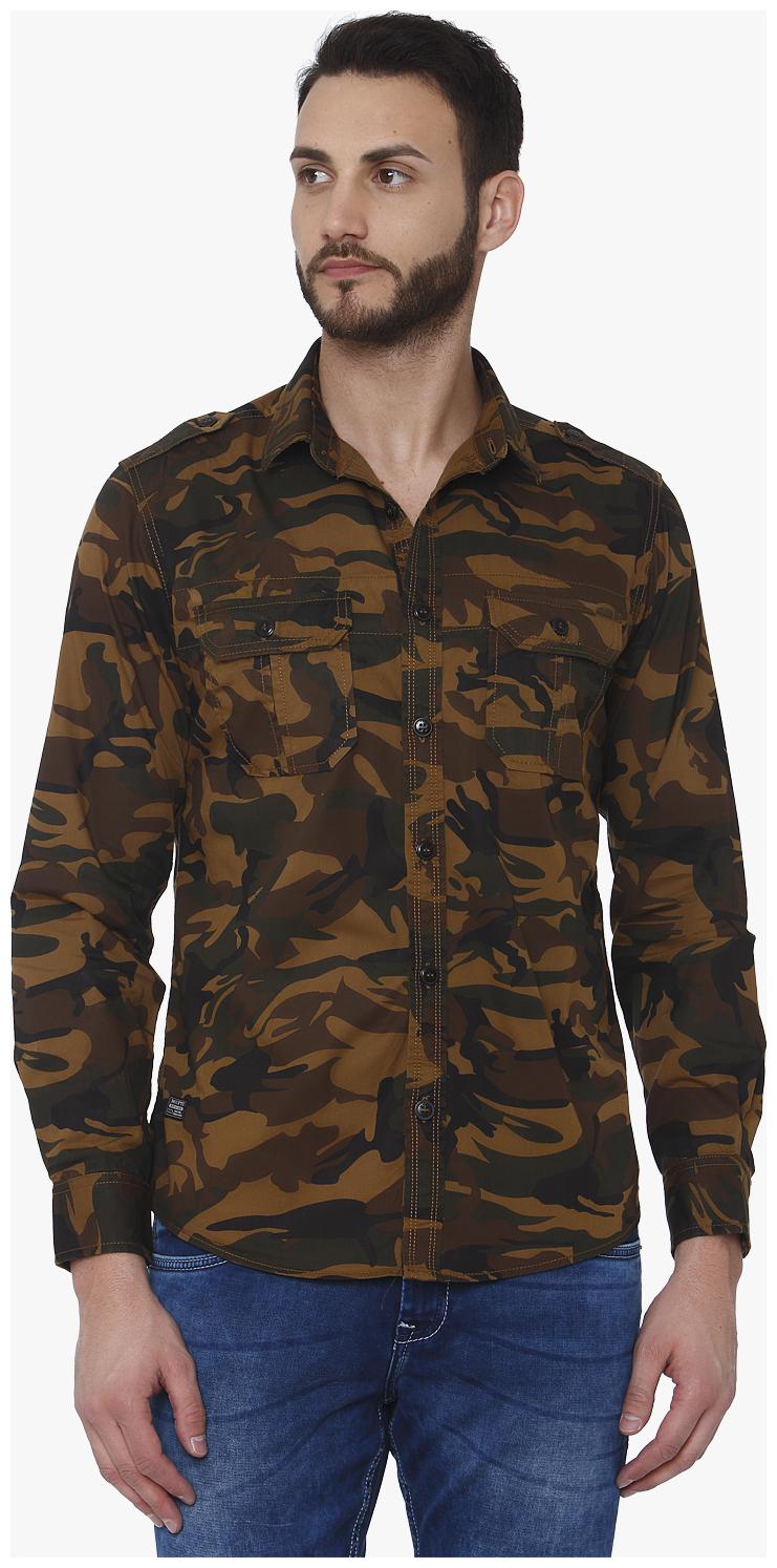 

Mufti Men Multi Camouflage Slim Fit Casual Shirt