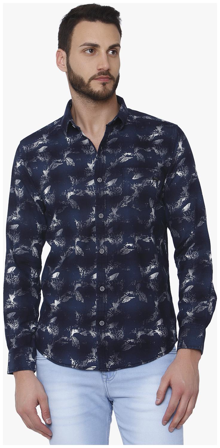

Mufti Men Blue Floral Slim Fit Casual Shirt
