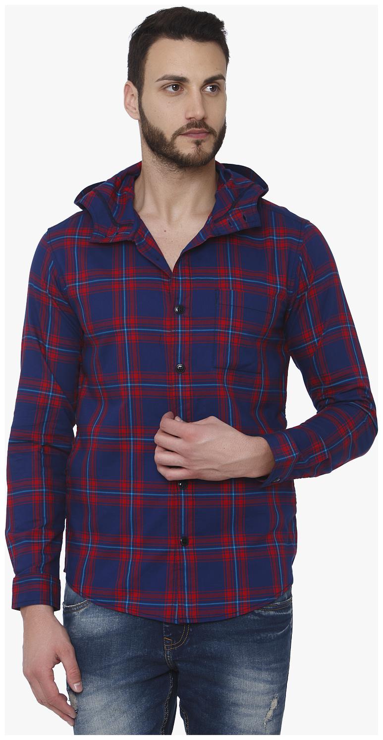 

Mufti Men Blue Checked Slim Fit Casual Shirt