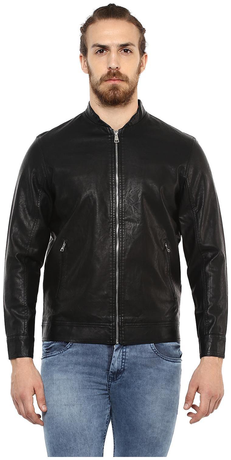 

Mufti Men Black Solid Down jacket