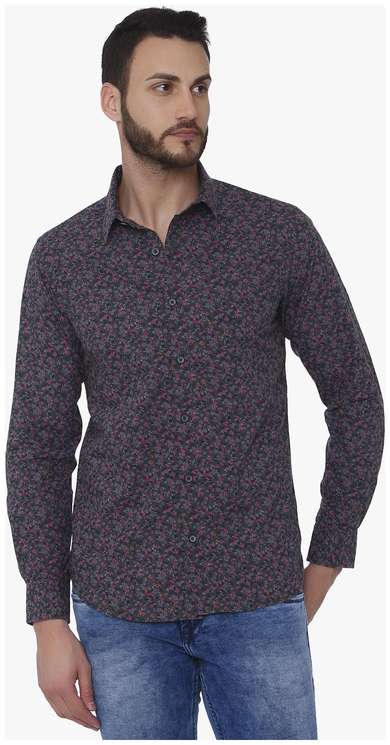 

Mufti Men Grey Printed Slim Fit Casual Shirt