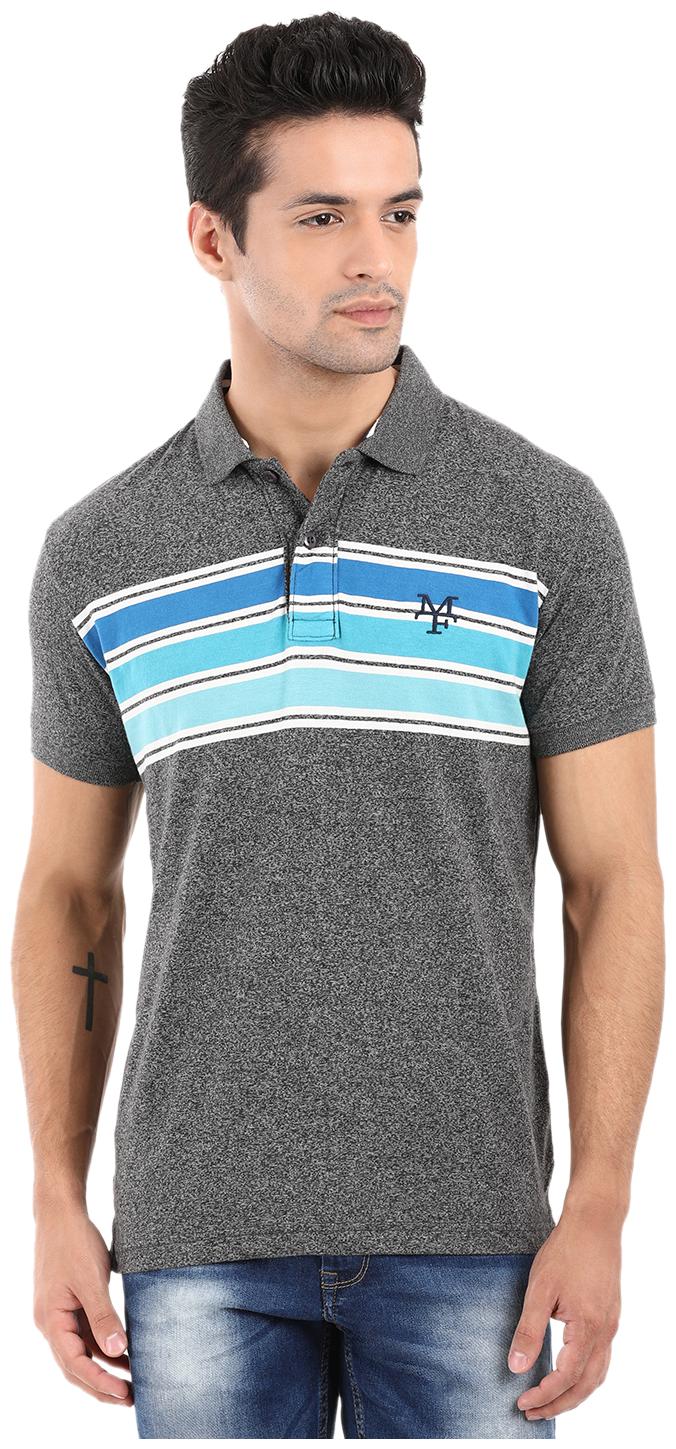 

Mufti Men Grey Slim fit Cotton Polo collar T-Shirt - Pack Of 1