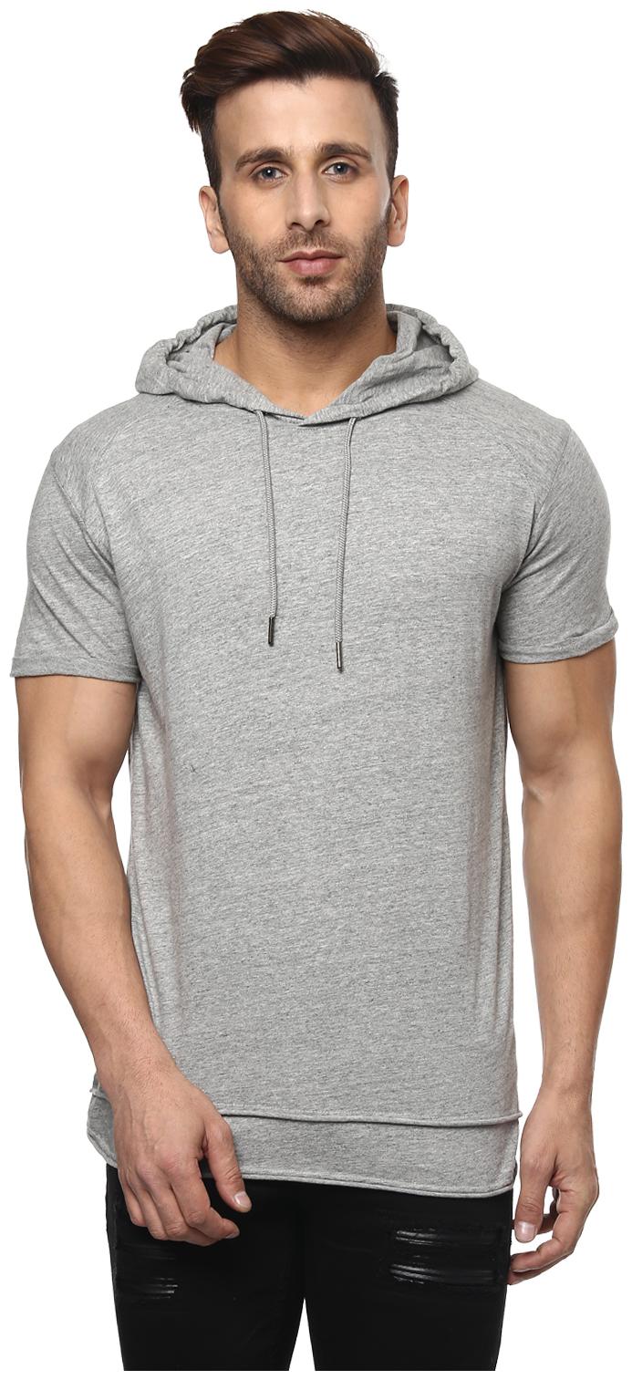 

Mufti Men Grey Slim fit Cotton Hood T-Shirt - Pack Of 1