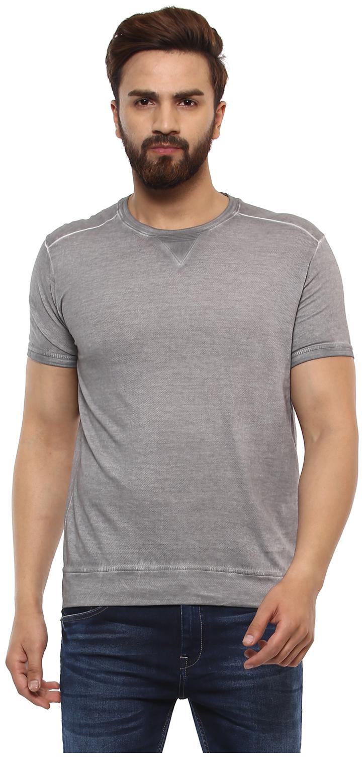 

Mufti Men Grey Slim fit Cotton Round neck T-Shirt - Pack Of 1