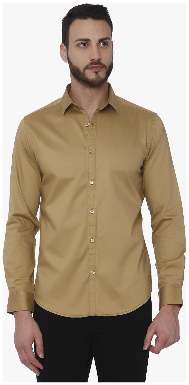 

Mufti Men Brown Solid Slim Fit Casual Shirt