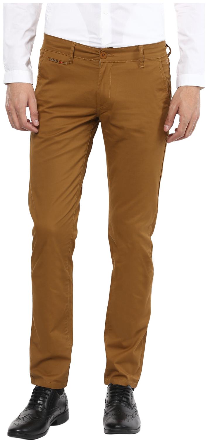 

Mufti Men Beige Solid Slim fit Regular trousers