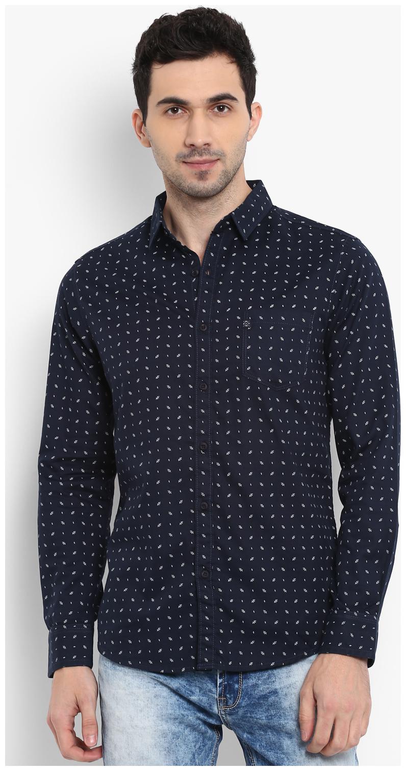 

Mufti Men Blue Floral Slim Fit Casual Shirt