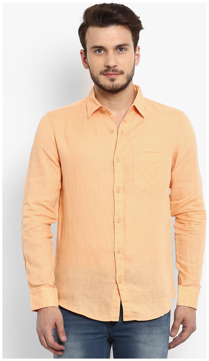 

Mufti Men Pink Solid Slim Fit Casual Shirt