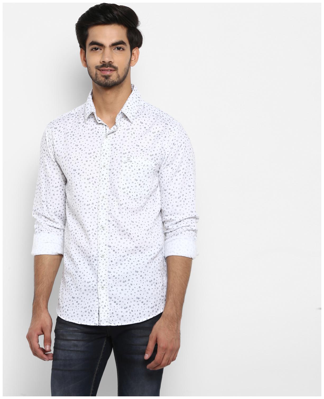 

Mufti Men White Printed Slim Fit Casual Shirt