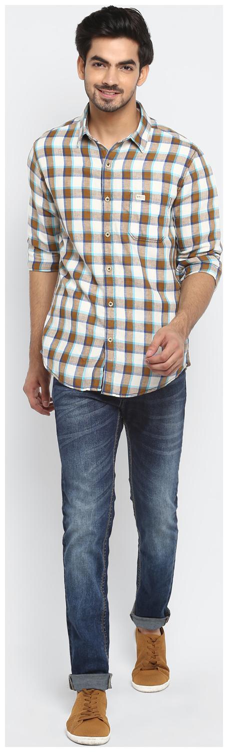 

Mufti Men Multi Plaid Slim Fit Casual Shirt
