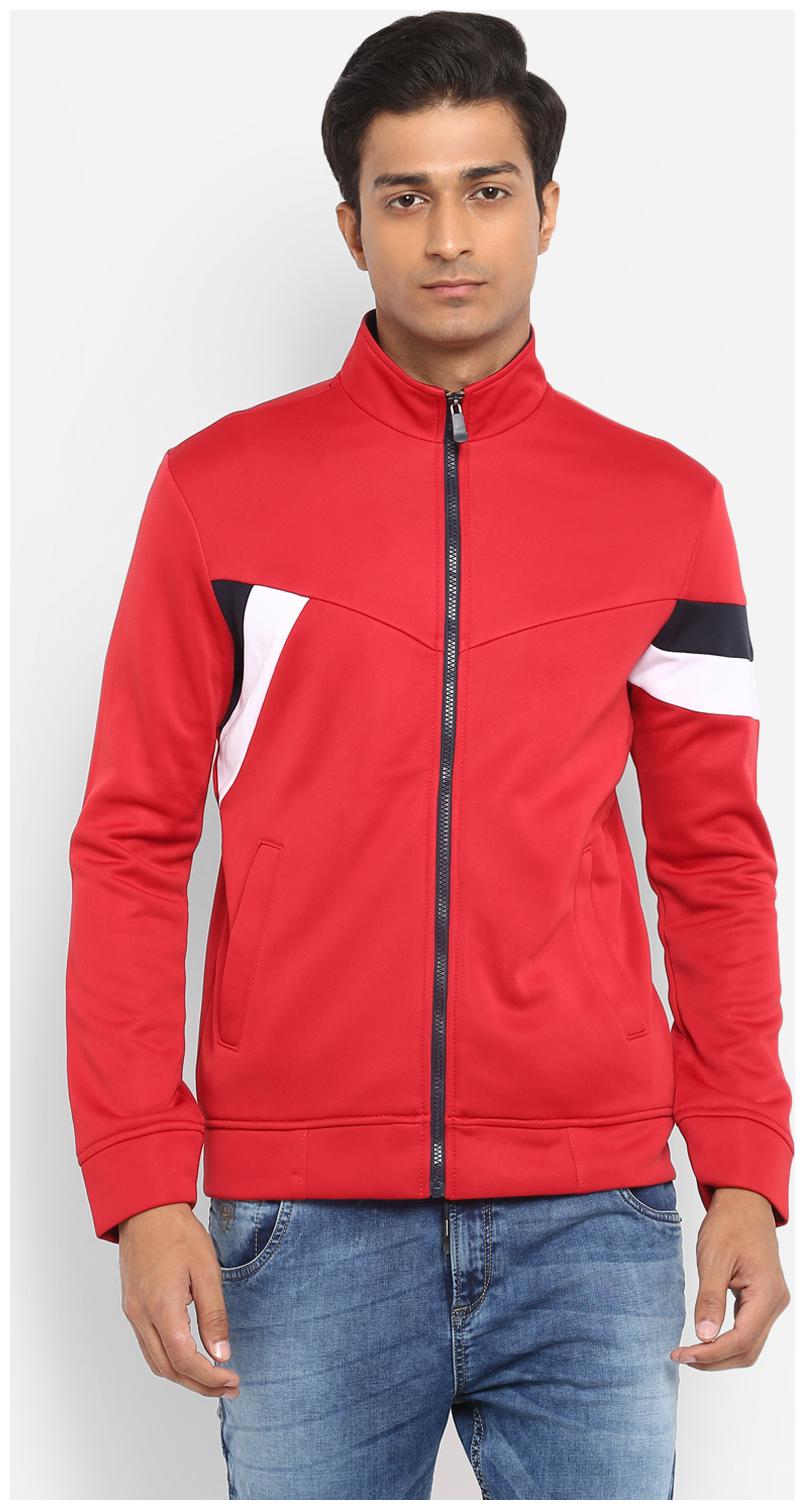 

Mufti Men Red Solid Bomber jacket