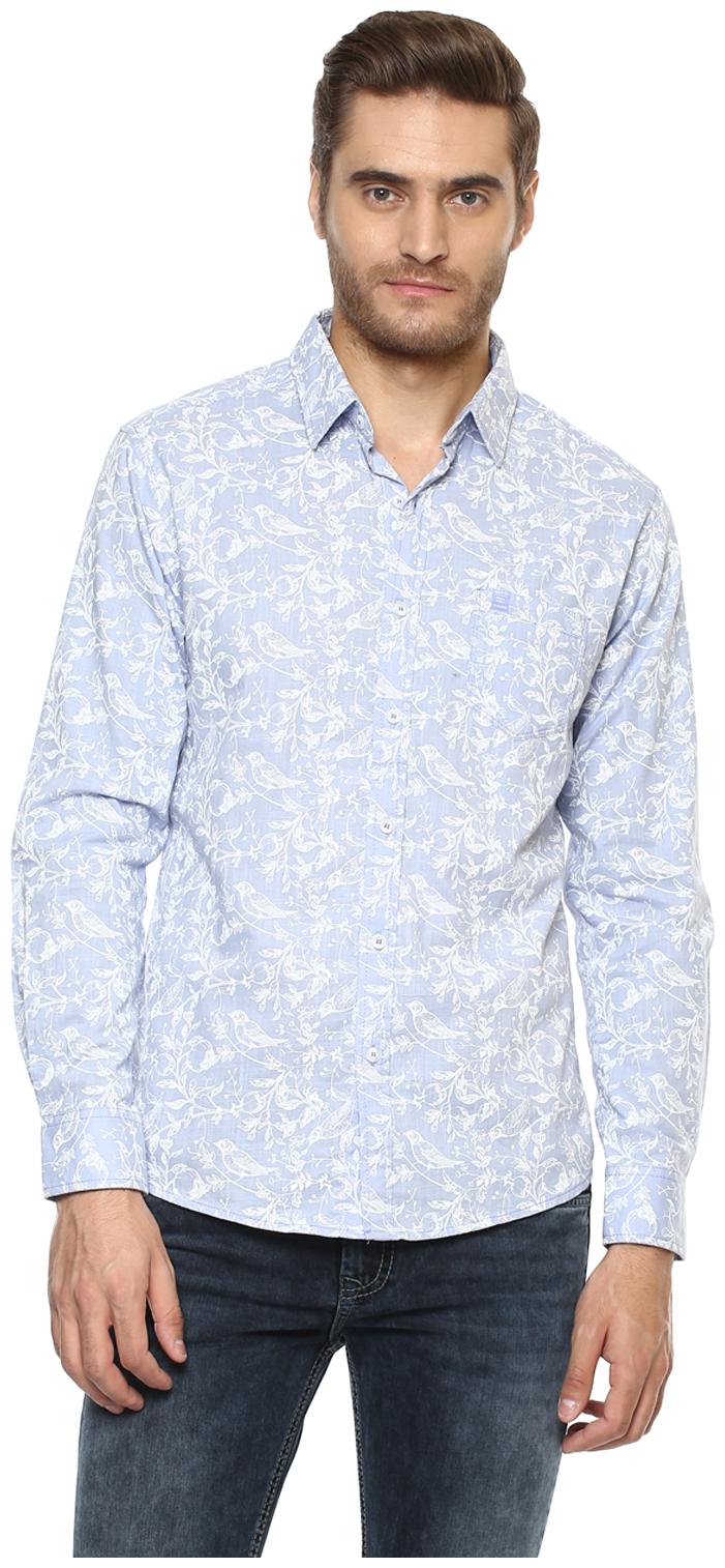 

Mufti Men Blue Printed Slim Fit Casual Shirt