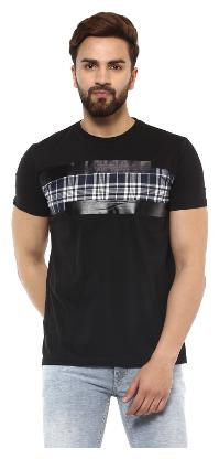 

Mufti Men Black Slim fit Cotton Round neck T-Shirt - Pack Of 1