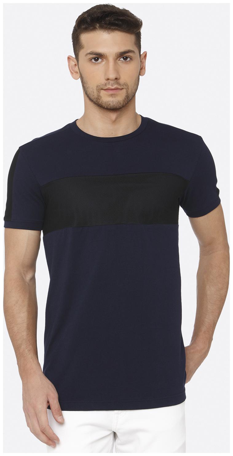

Mufti Men Blue Slim fit Cotton Round neck T-Shirt - Pack Of 1