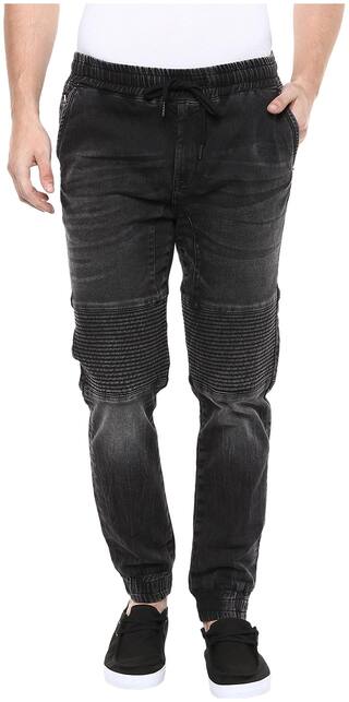 Mufti Men Black Jogger Jeans