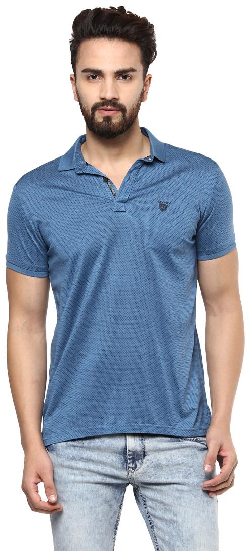 

Mufti Men Blue Slim fit Cotton Polo collar T-Shirt - Pack Of 1