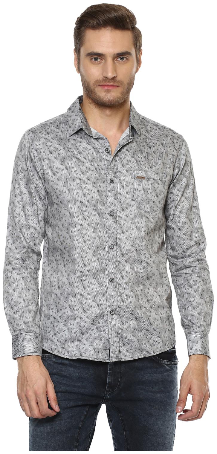 

Mufti Men Black Printed Slim Fit Casual Shirt