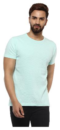 

Mufti Men Turquoise Slim fit Cotton Round neck T-Shirt - Pack Of 1