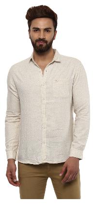 

Mufti Men Grey Solid Slim Fit Casual Shirt