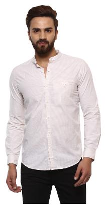 

Mufti Men White Solid Regular Fit Casual Shirt