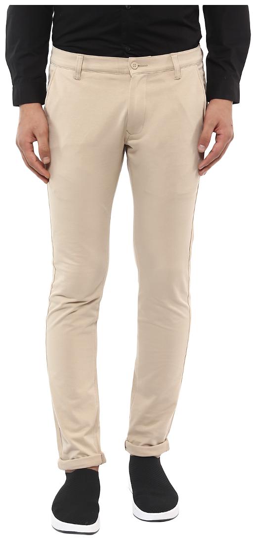 

Mufti Men Beige Solid Slim fit Regular trousers