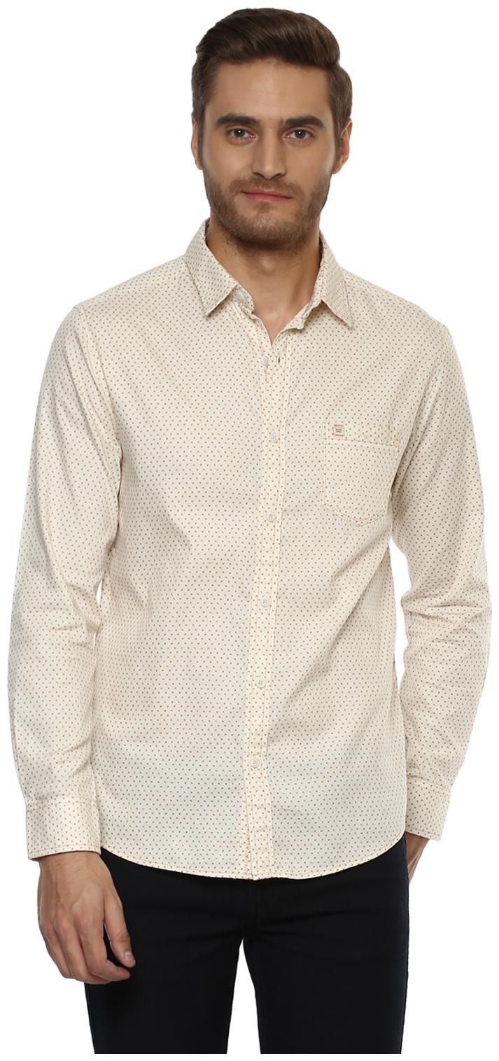 

Mufti Men Beige Printed Slim Fit Casual Shirt