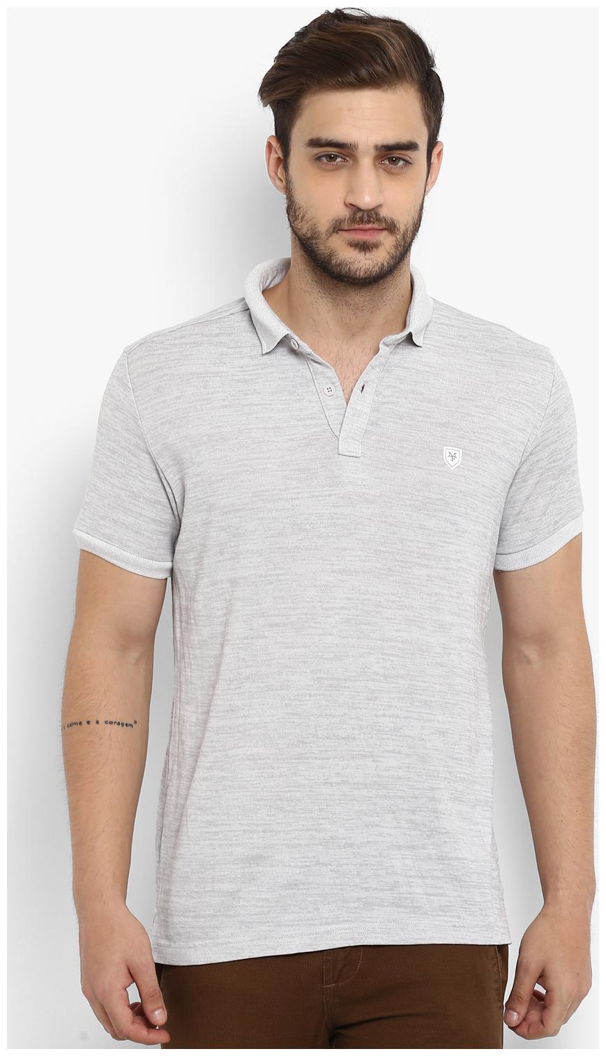 

Mufti Men Grey Slim fit Cotton Polo collar T-Shirt - Pack Of 1