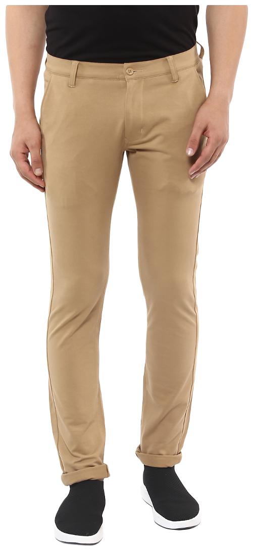 

Mufti Men Beige Solid Slim fit Regular trousers