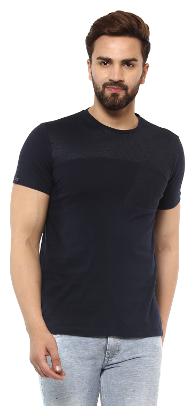

Mufti Men Blue Slim fit Cotton Round neck T-Shirt - Pack Of 1